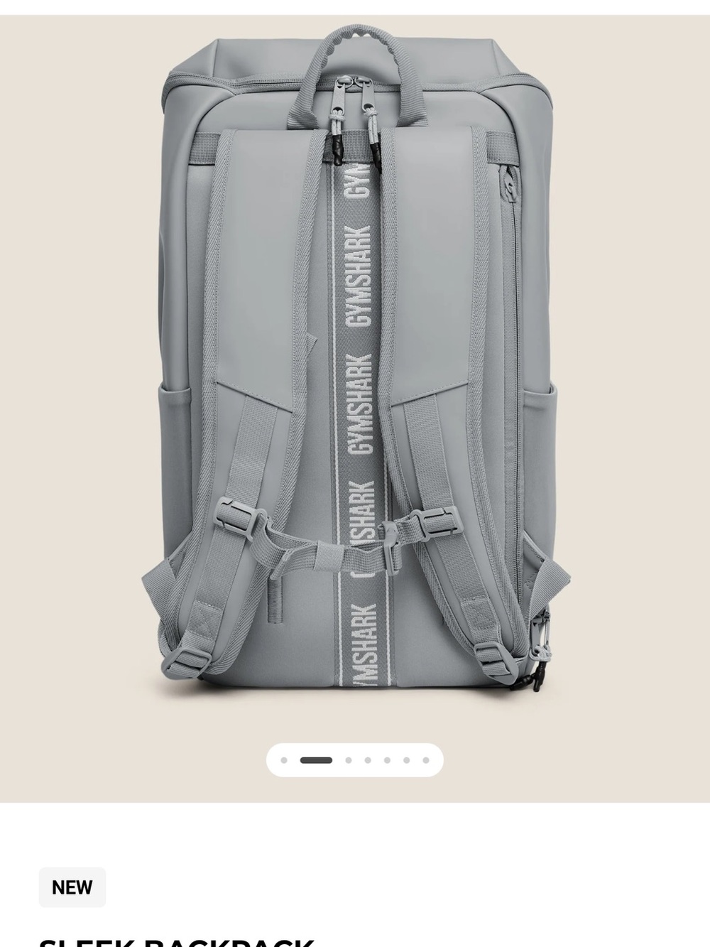 Gymshark Men’s Light Gray Logo Backpack